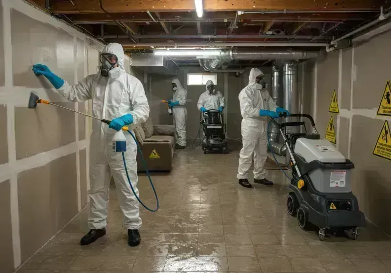 Basement Moisture Removal and Structural Drying process in Caruthersville, MO